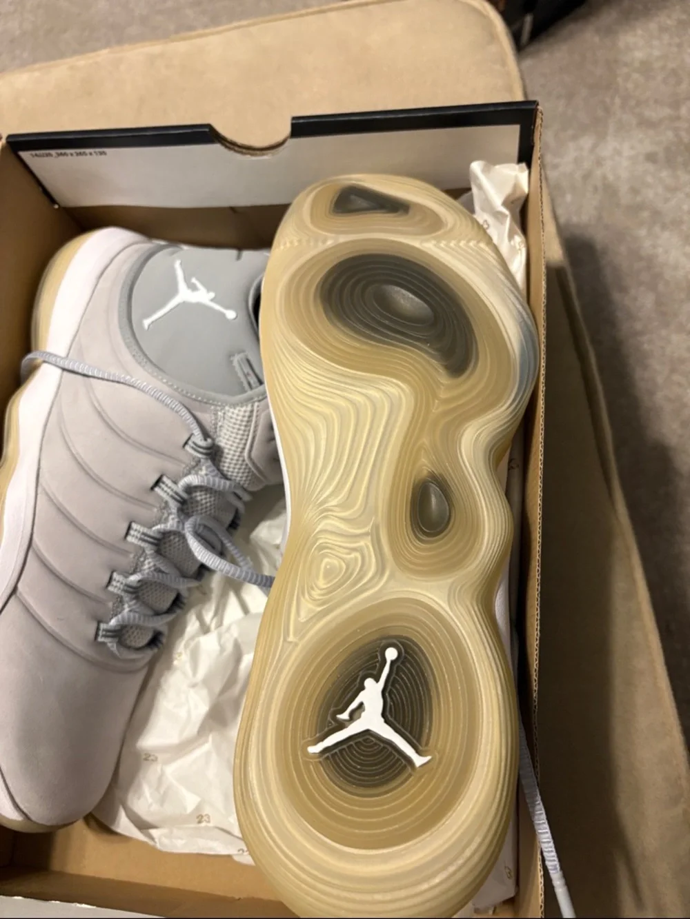 Jordan Super.Fly 2017 Sneakers in Wolf Gray/White Pure Platinum